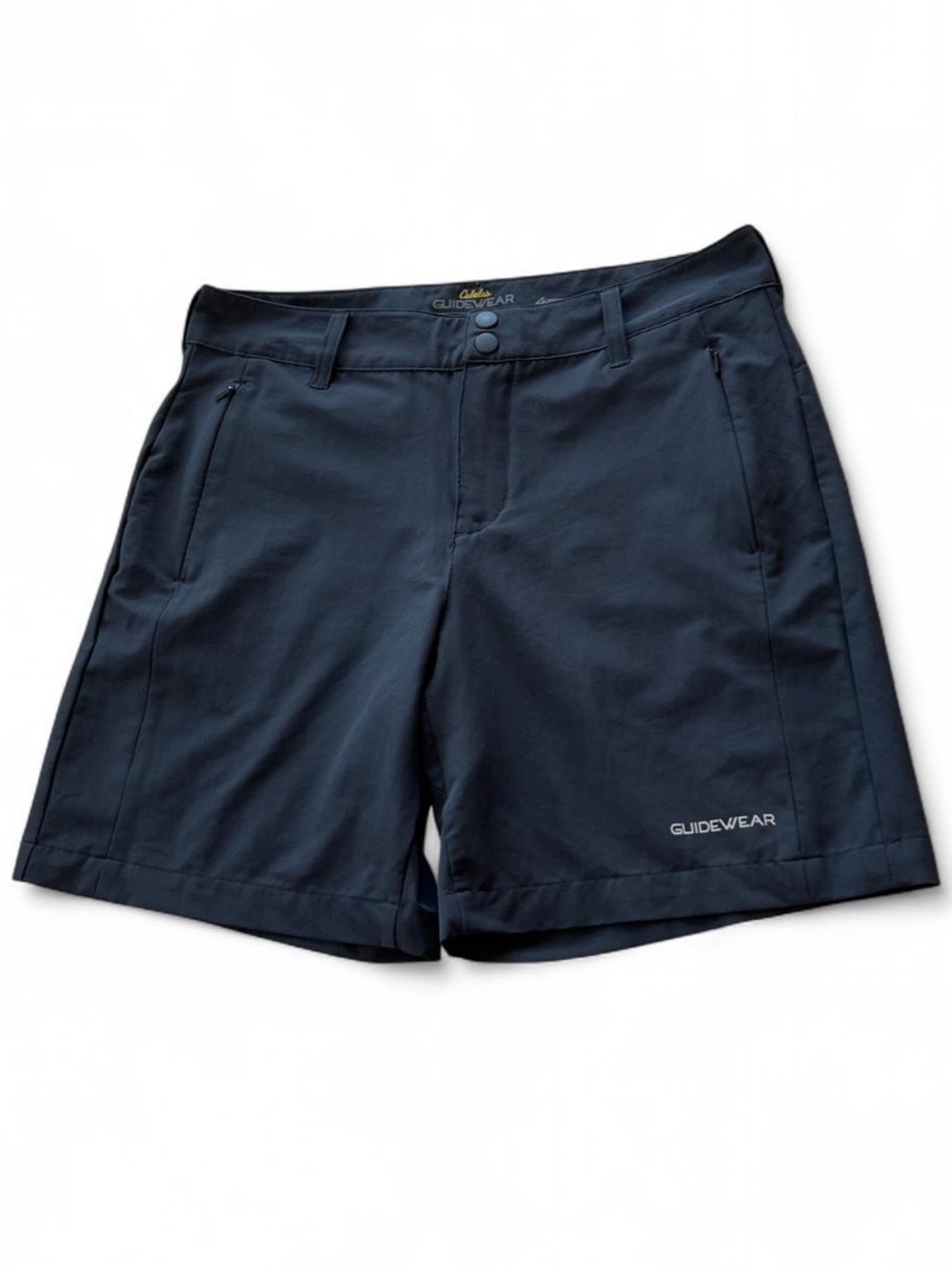 Cabela’s Guidewear Black Fishing Hiking Shorts UPF 30 Zip Mesh Pockets Size 4